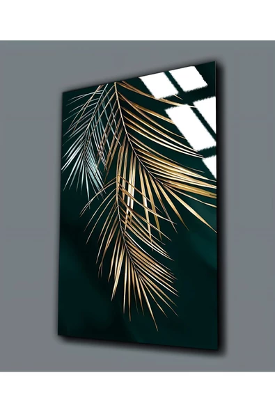 Harikabirev HARİKABİREV|KIRILMAZ CAM (TEMPERLİ)  GOLD YAPRAK TABLOSU 06 |TMTEKLİ ürün görseli