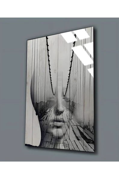 Harikabirev HARİKABİREV|KIRILMAZ CAM (TEMPERLİ)  KADIN TABLOSU 02 |TMTEKLİ ürün görseli