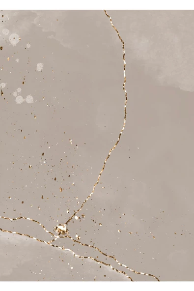 Harikabirev HARİKABİREV|GRİ-GOLD DESENLİ SOYUT KOMBİNİ 003 |ÇERÇEVELİ CAM TABLO  2Lİ DİKEY - Resim 3