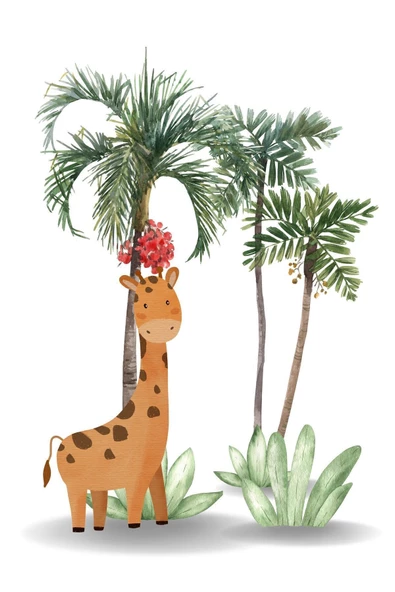 Harikabirev HARİKABİREV|ÇOCUK ODASI İÇİN TROPİKAL HAYVANLI DEKORATİF KOMBİN|AHŞAP ÇERÇEVELİ 3LÜ MDF TABLO - Resim 2