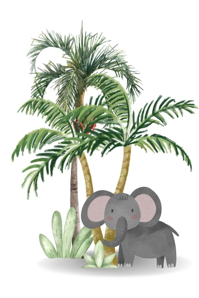 Harikabirev HARİKABİREV|ÇOCUK ODASI İÇİN TROPİKAL HAYVANLI DEKORATİF KOMBİN|AHŞAP ÇERÇEVELİ 3LÜ MDF TABLO - Resim 4