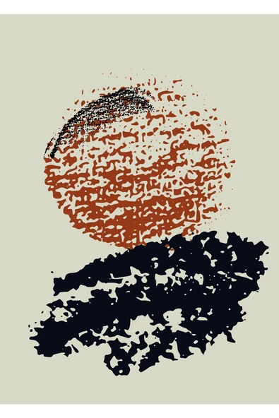 Harikabirev HARİKABİREV|KIRMIZI-SİYAH-BEJ DESENLİ SOYUT KOMBİNİ 1 |ÇERÇEVELİ CAM TABLO  2Lİ DİKEY - Resim 3