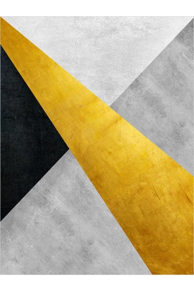 Harikabirev HARİKABİREV|SİYAH-GOLD-BEYAZ ŞEKİLLİ SOYUT KOMBİNİ 1 |ÇERÇEVELİ CAM TABLO  2Lİ DİKEY - Resim 3