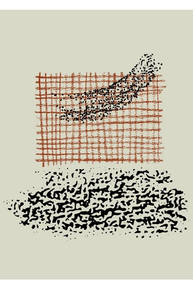 Harikabirev HARİKABİREV|KIRMIZI-SİYAH-BEJ DESENLİ SOYUT KOMBİNİ 1 |ÇERÇEVELİ CAM TABLO  2Lİ DİKEY - Resim 2