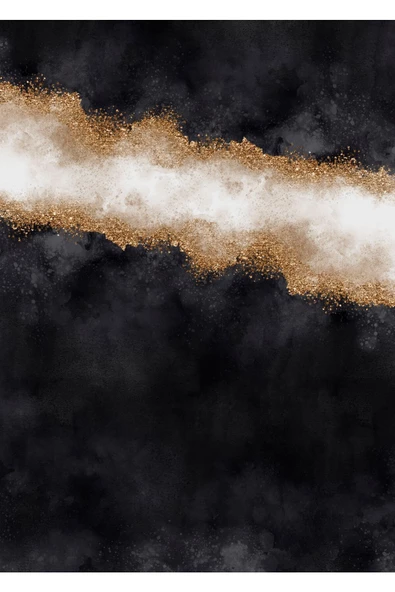 Harikabirev HARİKABİREV|BEYAZ-SİYAH-GOLD DESENLİ SOYUT KOMBİNİ 1 |ÇERÇEVELİ CAM TABLO 2Lİ DİKEY - 3