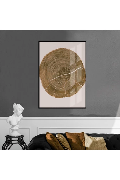 Harikabirev HARİKABİREV|YEŞİL-GRİ SOYUT MODEL 02 |ÇERÇEVELİ TEMPERLİ CAM TABLO TEKLİ DİKEY