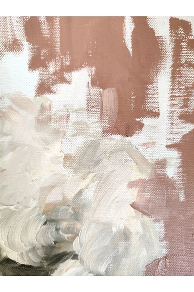 Harikabirev HARİKABİREV|KREM-KAHVE SOYUT MODEL 1 |ÇERÇEVELİ TEMPERLİ CAM TABLO TEKLİ DİKEY - 2