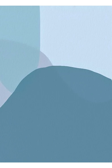 Harikabirev HARİKABİREV|MAVİ TONLAR SOYUT MODEL 02  |ÇERÇEVELİ TEMPERLİ CAM TABLO TEKLİ DİKEY - Resim 2