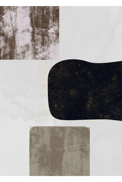 Harikabirev HARİKABİREV|GRİ-GOLD-SİYAH SOYUT ABSTRACT KOMBİNİ 08 |ÇERÇEVELİ CAM TABLO 3LÜ DİKEY - Resim 2