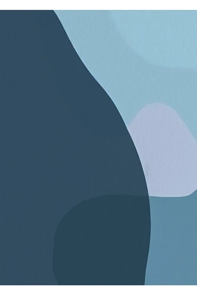 Harikabirev HARİKABİREV|MAVİ TONLAR SOYUT MODEL 01 |ÇERÇEVELİ TEMPERLİ CAM TABLO TEKLİ DİKEY - 2