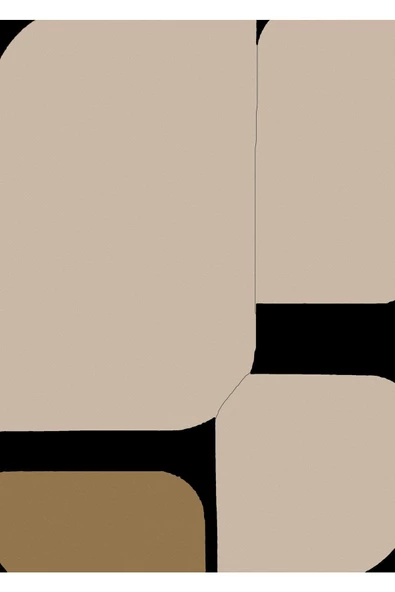 Harikabirev HARİKABİREV|BEJ-SİYAH-KREM SOYUT ABSTRACT KOMBİN 05 |ÇERÇEVELİ CAM TABLO 3LÜ DİKEY - 4