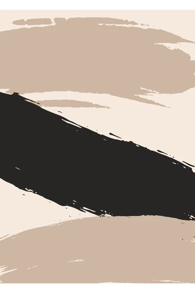 Harikabirev HARİKABİREV|BEJ-SİYAH-KREM SOYUT ABSTRACT KOMBİN 2 |ÇERÇEVELİ CAM TABLO 3LÜ DİKEY - Resim 2