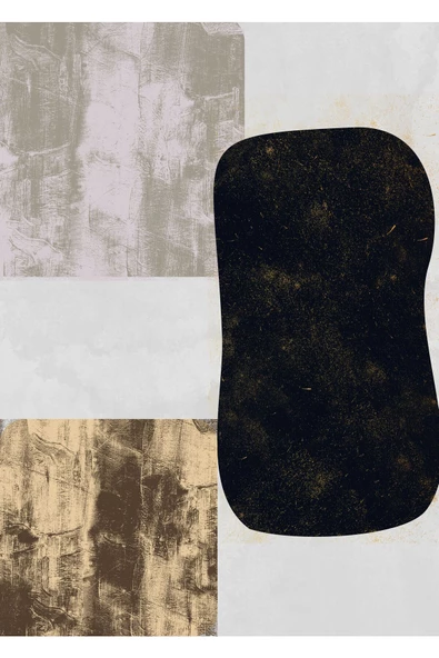 Harikabirev HARİKABİREV|GRİ-GOLD-SİYAH SOYUT ABSTRACT KOMBİNİ 08 |ÇERÇEVELİ CAM TABLO 3LÜ DİKEY - Resim 4