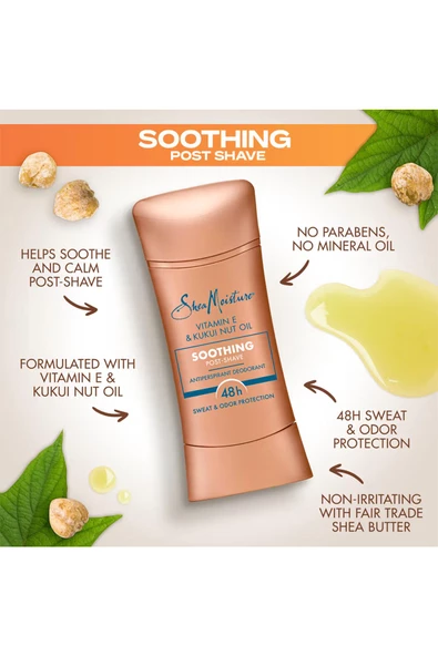 Shea Moisture Vitamin E & Kukui Nut Oil Antiperspirant Stick Deodorant 74GR - 4