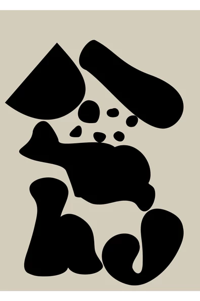 Harikabirev HARİKABİREV|BEJ-SİYAH SOYUT ABSTRACT KOMBİN 1 |ÇERÇEVELİ CAM TABLO 3LÜ DİKEY - Resim 2