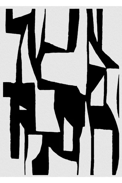 Harikabirev HARİKABİREV|BEJ-SİYAH SOYUT ABSTRACT KOMBİNİ 01|ÇERÇEVELİ CAM TABLO 3LÜ DİKEY - 3