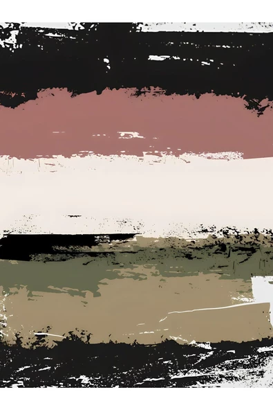 Harikabirev HARİKABİREV|PEMBE-YEŞİL-SİYAH ABSTRACT KOMBİN 1 |ÇERÇEVELİ CAM TABLO 2Lİ DİKEY - 3