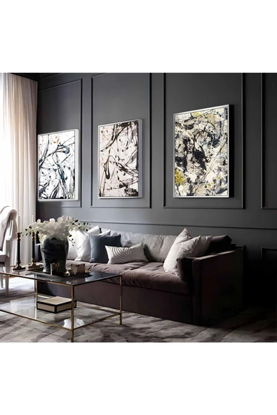 Harikabirev HARİKABİREV|SICAK RENKLER SOYUT ABSTRACT KOMBİNİ 2 |ÇERÇEVELİ CAM TABLO 3LÜ DİKEY ürün görseli