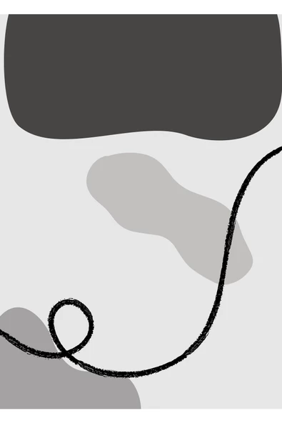 Harikabirev HARİKABİREV|GRİ TONLAR SOYUT ABSTRACT KOMBİN 01 |ÇERÇEVELİ CAM TABLO  2Lİ DİKEY - Resim 2