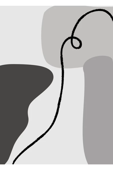 Harikabirev HARİKABİREV|GRİ TONLAR SOYUT ABSTRACT KOMBİN 01 |ÇERÇEVELİ CAM TABLO  2Lİ DİKEY - Resim 3