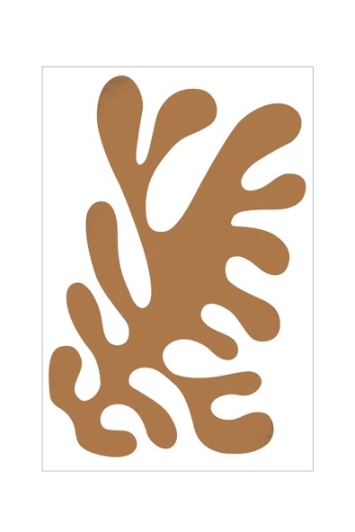 Harikabirev HARİKABİREV|BEYAZ-KAHVERENGİ DESENLİ SOFT SOYUT MODEL 1 |ÇERÇEVELİ TEMPERLİ CAM TABLO TEKLİ DİKEY - Resim 2