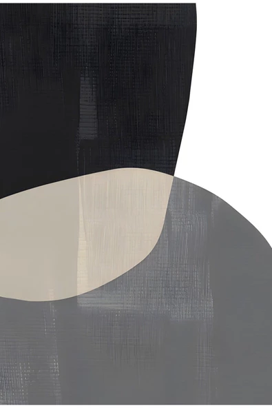 Harikabirev HARİKABİREV|SİYAH-GRİ SOYUT MODEL 2 |ÇERÇEVELİ TEMPERLİ CAM TABLO TEKLİ DİKEY - Resim 2