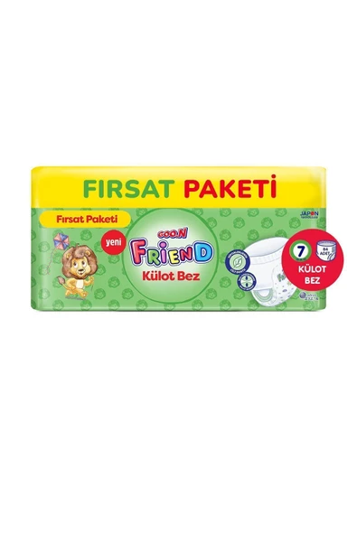 Goon Friend 7 Numara Külot Bebek Bezi Ultra Fırsat Paket - Cilt Dostu - 84 Adet