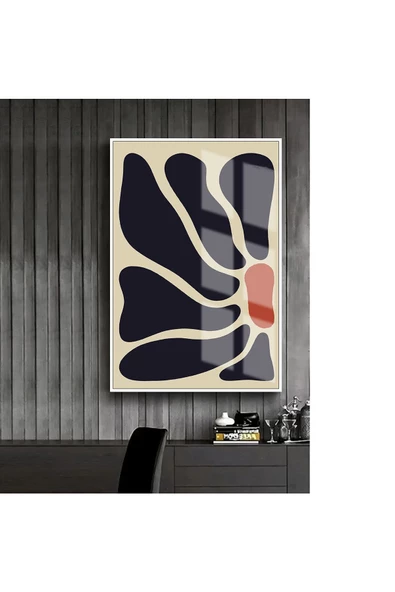 Harikabirev HARİKABİREV|TURUNCU-BEYAZ ÇİÇEK MODEL 1 |ÇERÇEVELİ TEMPERLİ CAM TABLO TEKLİ DİKEY ürün görseli