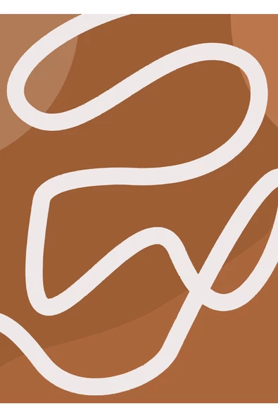 Harikabirev HARİKABİREV|BEYAZ-TARÇIN RENK SOYUT MODELİ 1 |ÇERÇEVELİ TEMPERLİ CAM TABLO TEKLİ DİKEY - Resim 2