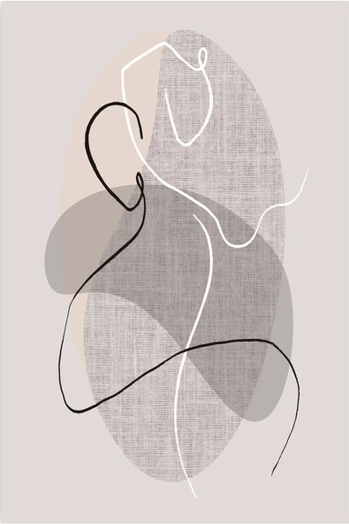 Harikabirev HARİKABİREV|GRİ-SİYAH-KAHVERENGİ SOYUT MODEL 2 |ÇERÇEVELİ TEMPERLİ CAM TABLO TEKLİ DİKEY - Resim 2