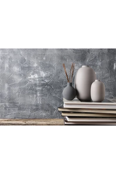 Harikabirev Hari?kabi?rev|gri? Mermer Desenli? Dekor Vazo Tablosu|tekli? Çerçevesi?z Yatay Kanvas Tablo - Resim 3