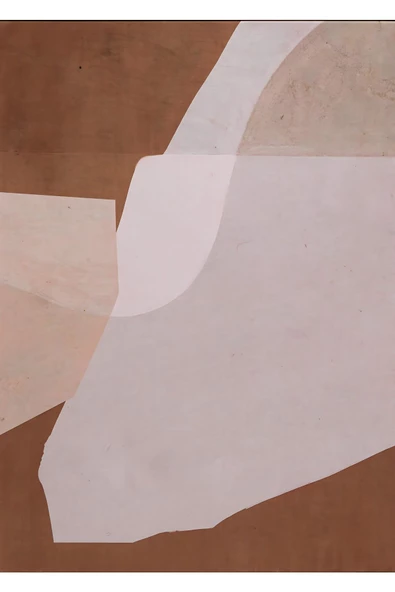 Harikabirev HARİKABİREV|KREM-BEJ-KAHVERENGİ SOYUT MODEL 1 |ÇERÇEVELİ TEMPERLİ CAM TABLO TEKLİ DİKEY - Resim 2