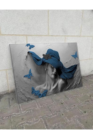 Harikabirev Hari?kabi?rev|gri?-si?yah-sari Detayli Çi?çek Tablosu 7|tekli? Çerçevesi?z Yatay Kanvas Tablo - Resim 4