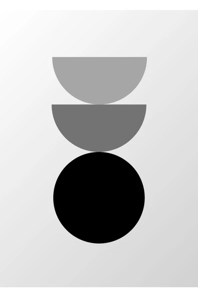 Harikabirev HARİKABİREV|SİYAH-GRİ TONLAMALI DAİRESEL KOMBİN MODELİ |ÇERÇEVELİ SAATLİ CAM TABLO - Resim 3