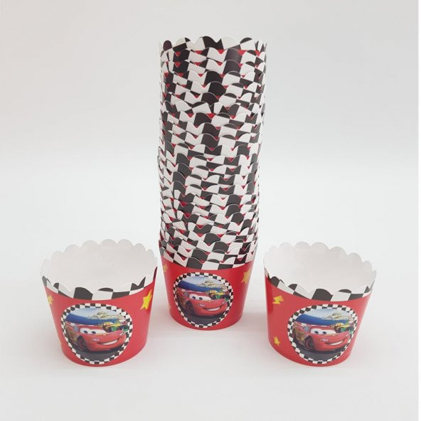 Cars (Şimşek McQueen) Cupcake (Muffin) Kabı (25 adet) - 2