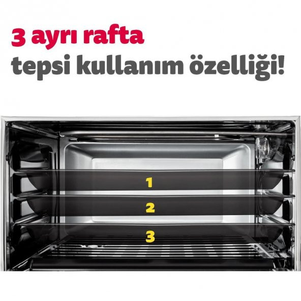 Simfer 4502 45 Litre Turbo Midi Fırın - Beyaz - 7