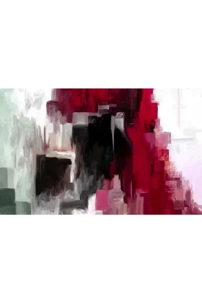 Harikabirev HARİKABİREV|KIRMIZI-SİYAH SOFT ABSTRACT KELEBEK KOMBİNİ 01 |ÇERÇEVELİ SAATLİ CAM TABLO - Resim 3