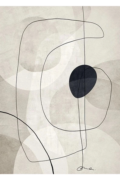 Harikabirev HARİKABİREV|SİYAH-BEYAZ YUVARLAK LİNE DESEN ABSTRACT KOMBİN MODELİ 01 |ÇERÇEVELİ SAATLİ CAM TABLO - Resim 4