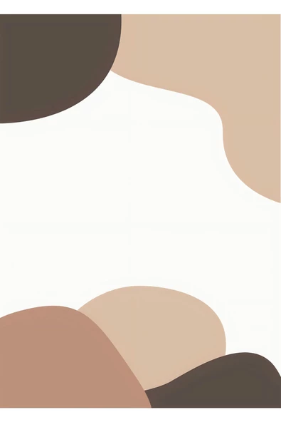 Harikabirev HARİKABİREV|KREM-BEYAZ-BEJ SOYUT ABSTRACT KOMBİN |ÇERÇEVELİ CAM TABLO 2Lİ DİKEY - 4