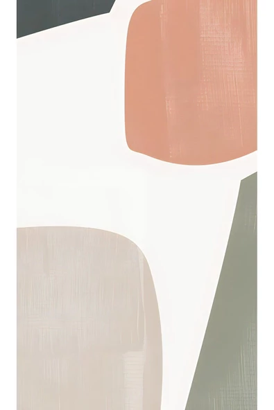 Harikabirev HARİKABİREV|TURUNCU-KREM-GRİ SOYUT ABSTRACT KOMBİN 1|ÇERÇEVELİ CAM TABLO 2Lİ DİKEY - Resim 3