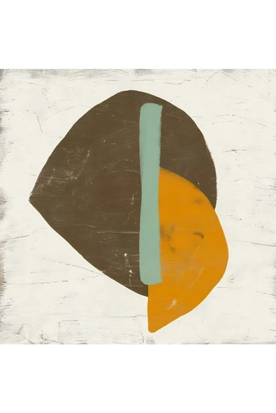 Harikabirev HARİKABİREV|KAHVERENGİ-TURKUAZ-TURUNCU SOYUT ABSTRACT KOMBİN |ÇERÇEVELİ CAM TABLO 2Lİ DİKEY - Resim 4