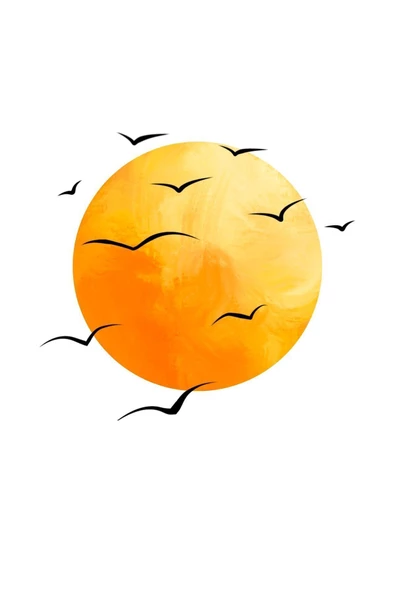 Harikabirev HARİKABİREV|TURUNCU-SİYAH SOYUT VEKTÖREL KOMBİNİ 2|ÇERÇEVELİ CAM TABLO 3LÜ DİKEY - Resim 2