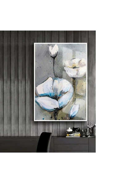 Harikabirev HARİKABİREV|SİYAH GOLD ÇİÇEK TABLOSU 3 |ÇERÇEVELİ TEMPERLİ CAM TABLO TEKLİ DİKEY ürün görseli