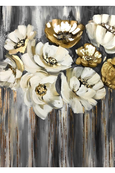 Harikabirev HARİKABİREV|SİYAH-GOLD SEVİLEN ÇİÇEK TABLOSU 1 |ÇERÇEVELİ TEMPERLİ CAM TABLO TEKLİ DİKEY - Resim 2