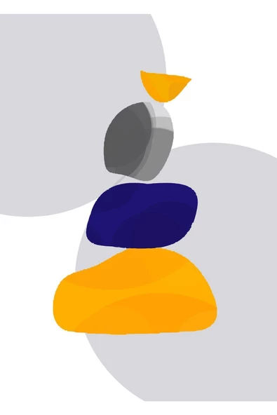 Harikabirev HARİKABİREV|VEKTÖREL ÇİÇEK KOMBİNİ SARI LACİVERT |ÇERÇEVELİ CAM TABLO 3LÜ DİKEY - Resim 3