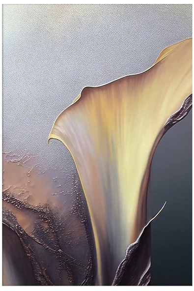 Harikabirev HARİKABİREV|MÜRDÜM-SARI SEVİLEN GALA ÇİÇEK MODELİ 1|ÇERÇEVELİ TEMPERLİ CAM TABLO TEKLİ DİKEY - Resim 2