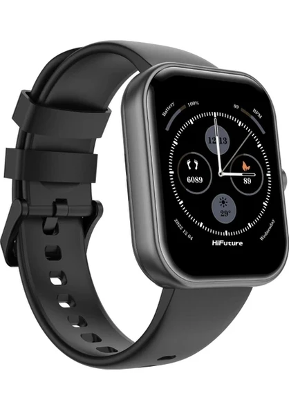 HiFuture Ultra2 Pro IP68 Su Geçirmez Nabız Spor Sağlık Sp02 Kan Oksijeni Takibi Arama Özellikli iOS & Android Amoled Ekran 45mm Siyah - 3