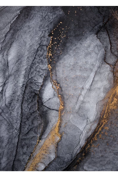 Harikabirev HARİKABİREV|SOYUT SİYAH-MÜRDÜM GRİ DESENLİ MODEL 2|ÇERÇEVELİ TEMPERLİ CAM TABLO TEKLİ DİKEY - Resim 2