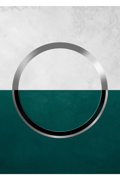 Harikabirev HARİKABİREV|GÜMÜŞ-TURKUAZ SOYUT KOMBİNİ|ÇERÇEVELİ CAM TABLO  3LÜ DİKEY - Resim 3