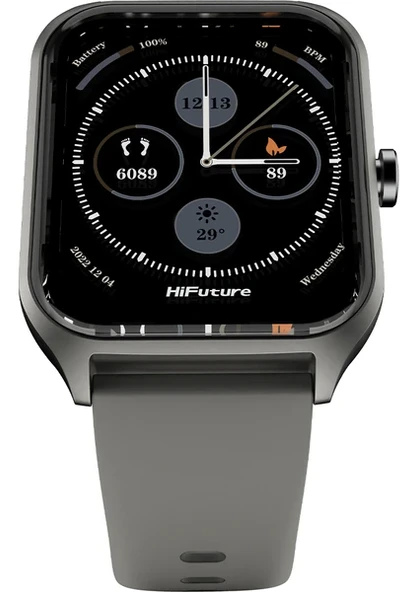 HiFuture Ultra2 Pro IP68 Su Geçirmez Nabız Spor Sağlık Sp02 Kan Oksijeni Takibi Arama Özellikli iOS & Android Amoled Ekran 45mm Gümüş - 2